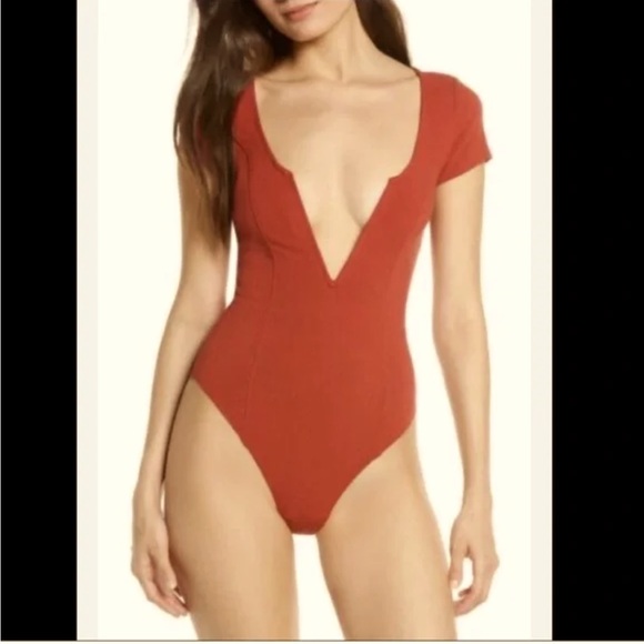 Free People Intimately Deep Conversation Plunge Bodysuit - Picture 8 of 8